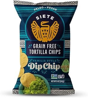 Grain Free Tortilla Chips | Gluten Free Chips | Paleo & Vegan Snacks | Non GMO | Dip Chip, 5 Ounce (Pack of 3)
