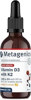 Metagenics - Vitamin D3 with K2 Liquid Drops - Bone Health & Immunity - Orange, 30ml
