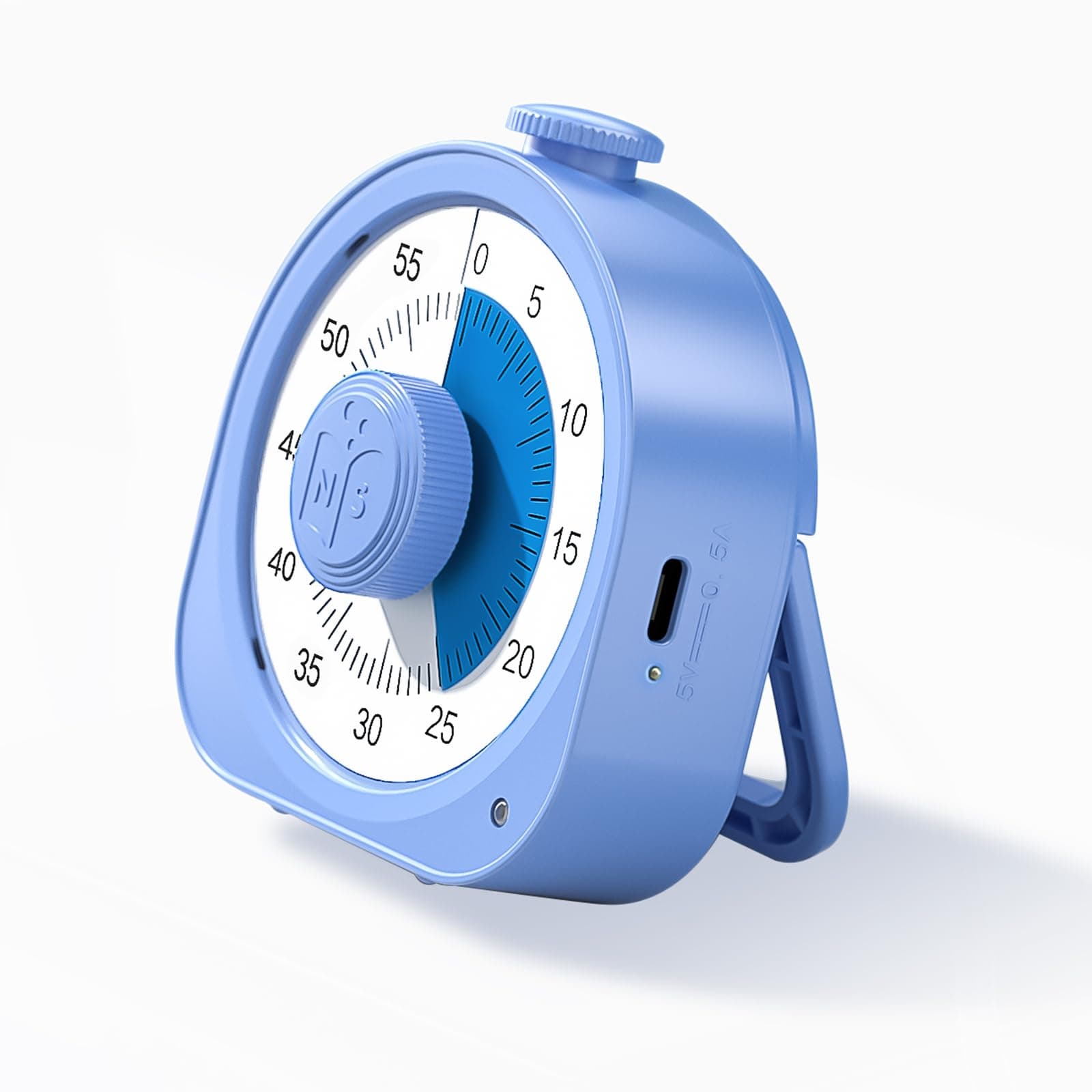 ZZWS Visual Timer for Kids- Rechargeable Toddler Timer Visual Countdown Timers - ADHD Clock Pomodoro Timer- 60 Minute Visual Timer Kids Adults Time Management Tool for Classroom Office Library (Blue)