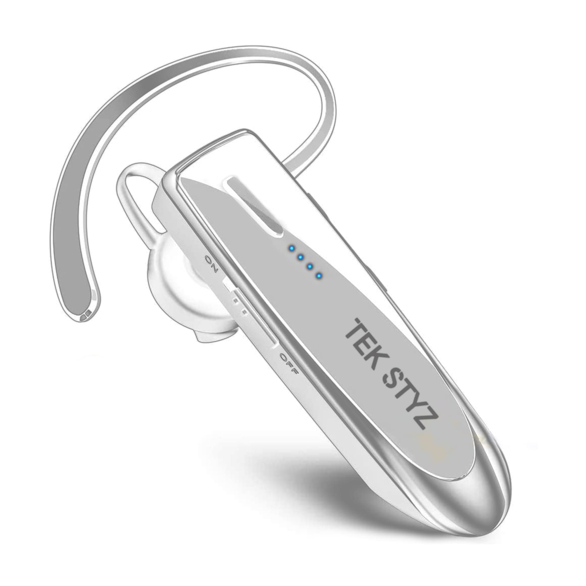 Bluetooth 5.3 Headset Compatible with Tecno Pova 7 Ultra Wireless Earpiece, IPX5 Waterproof, Dual Microphones, Noise Reduction, 60 Days Standby + 22Hrs HD Talk Time!