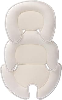 Innokids Head and Body Support Pillow Infant Car Seat Insert for Newborn to Toddler Stroller Cushion for Baby Shower Gifts (White)