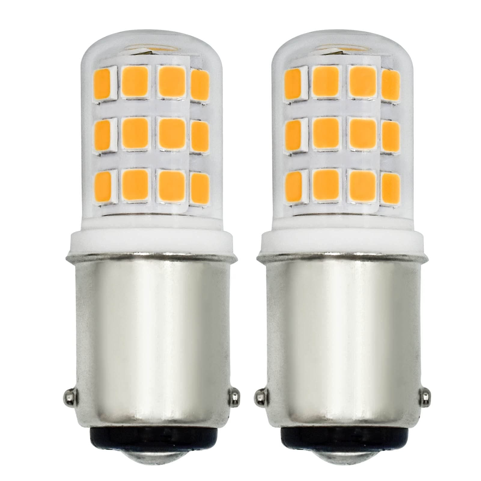 ASAIHKUN Tiny 3W LED Bulb B15 Small Bayonet Socket SBC Double Connect Replacement for 15W-30W BA15D AC230V Warm White 3000K Night Lights Sewing Machine Bedside Lamp Non-dimmable (Pack of 2)