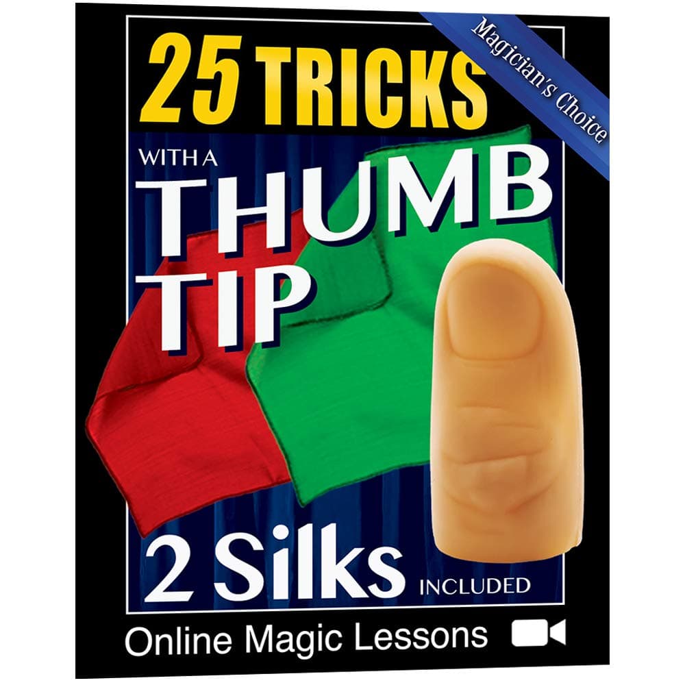 Magic Makers 30 Tricks with a Magic Thumb Tip, Includes a Standard Size Magic Thumb Tip