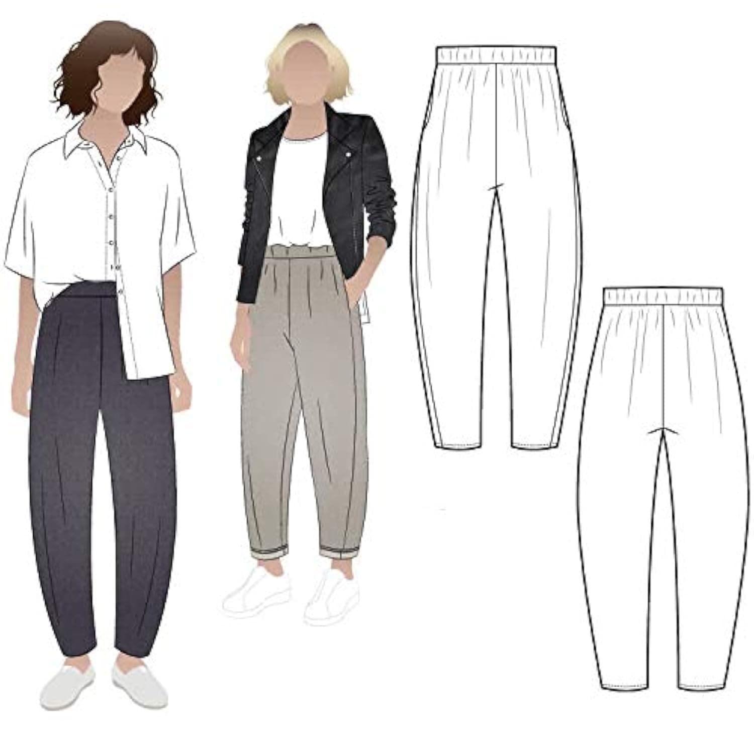Style Arc Sewing Pattern - Bob Woven Pant (Sizes 04-16)