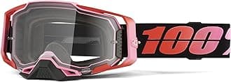 100%Armega Guerlin Goggles OSFM Black/Red/Fluorescent Pink/Clear Lens
