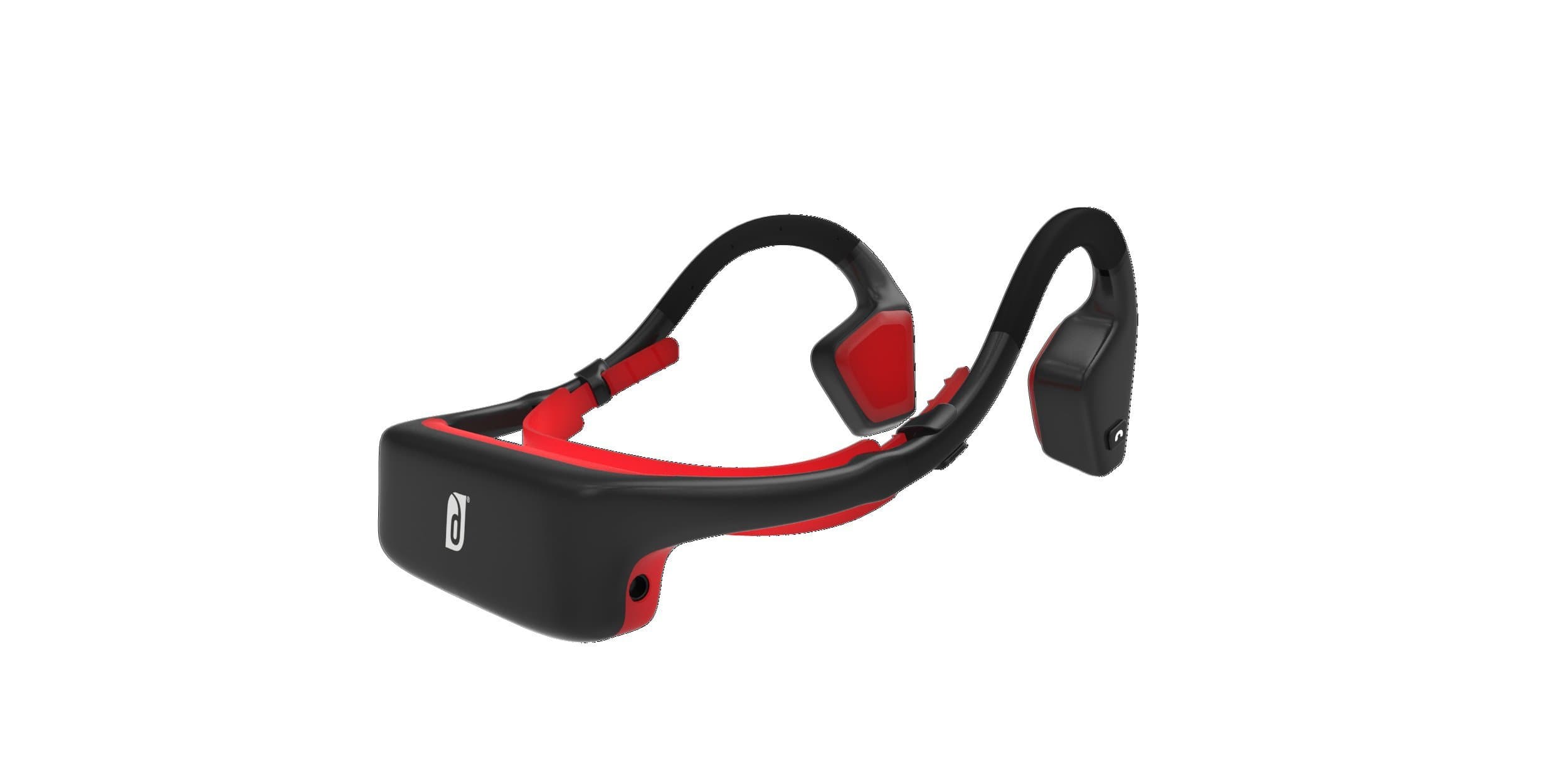 Damson Audio Headbones Bone Conduction Wireless Bluetooth Headphones - Red