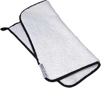 Isoclean Microfibre Towel, Absorbant Soft Fabric Towel for Makeup Brush Cleaning with Reinforced Edges, Machine Washable and Reusable for Delicate Makeup Brushes, 40cmx40cm, Large