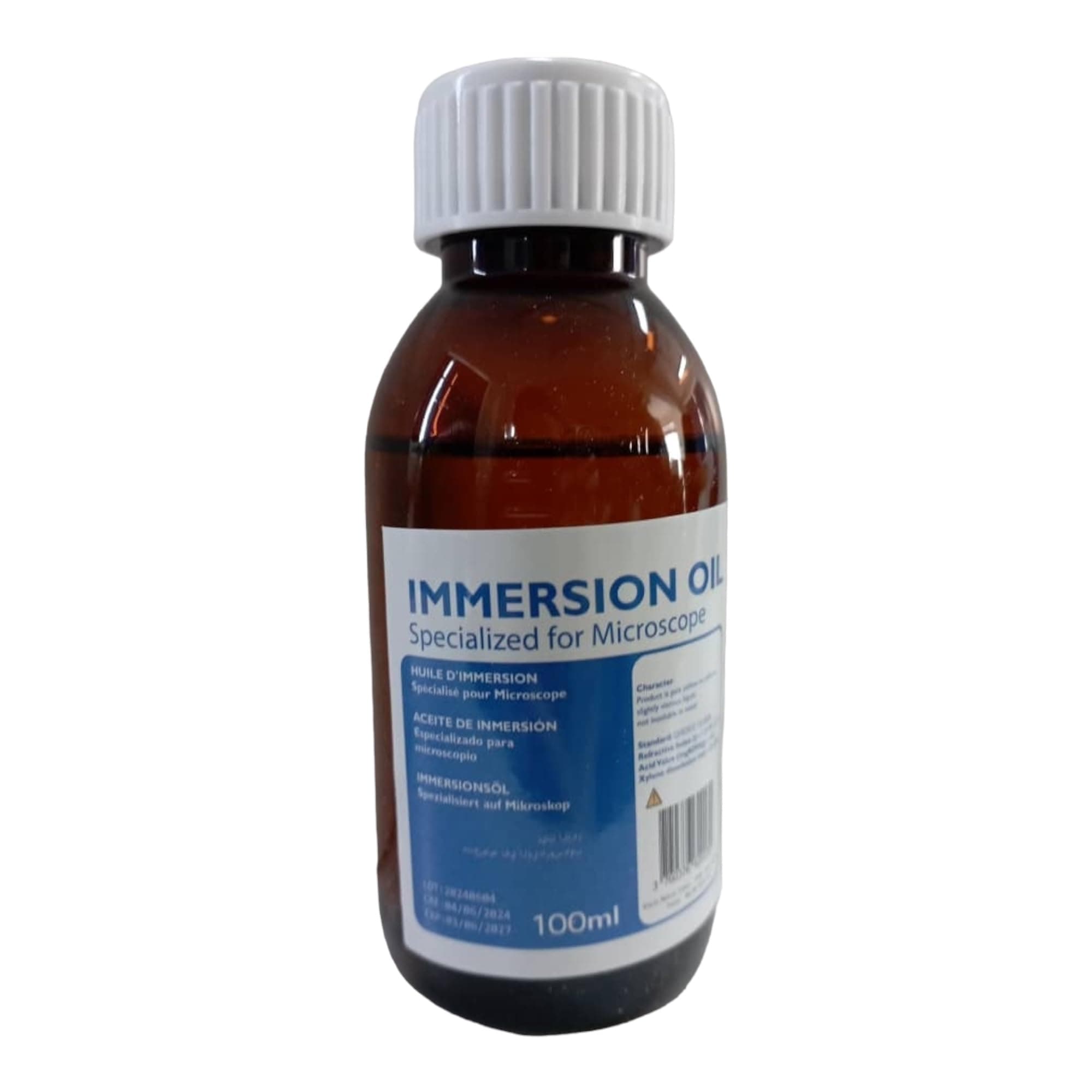 Microscope Immersion Oil 100ml - Compatible with All Brands and Microscope Types - Universal Oil for Best Image - Ideal for a Variety of Microscopes