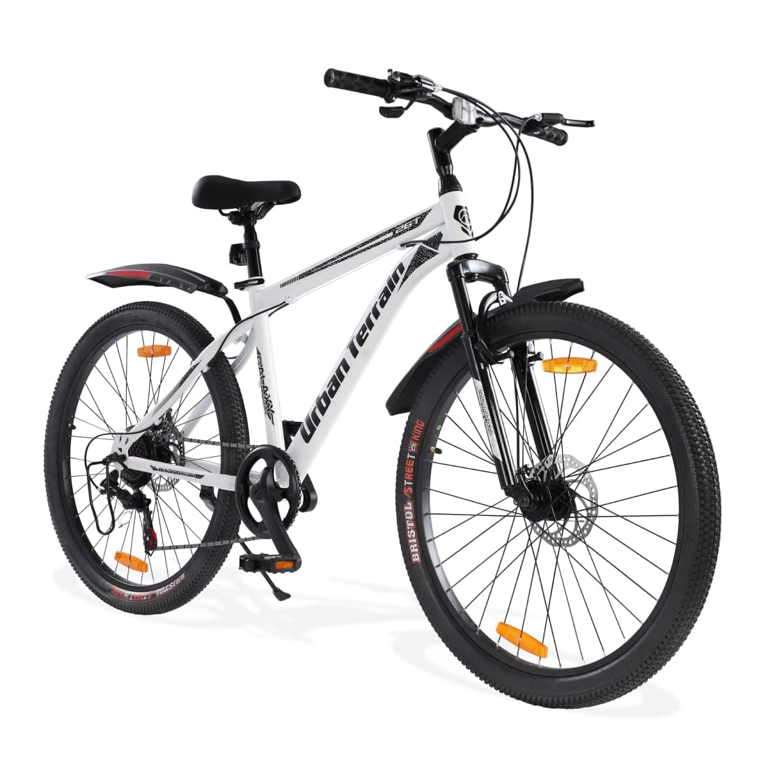 Galaxy Max Multispeed High Performance Mountain Cycles for Men with Complete Accessories MTB Bike 26T (7 Speed, White)