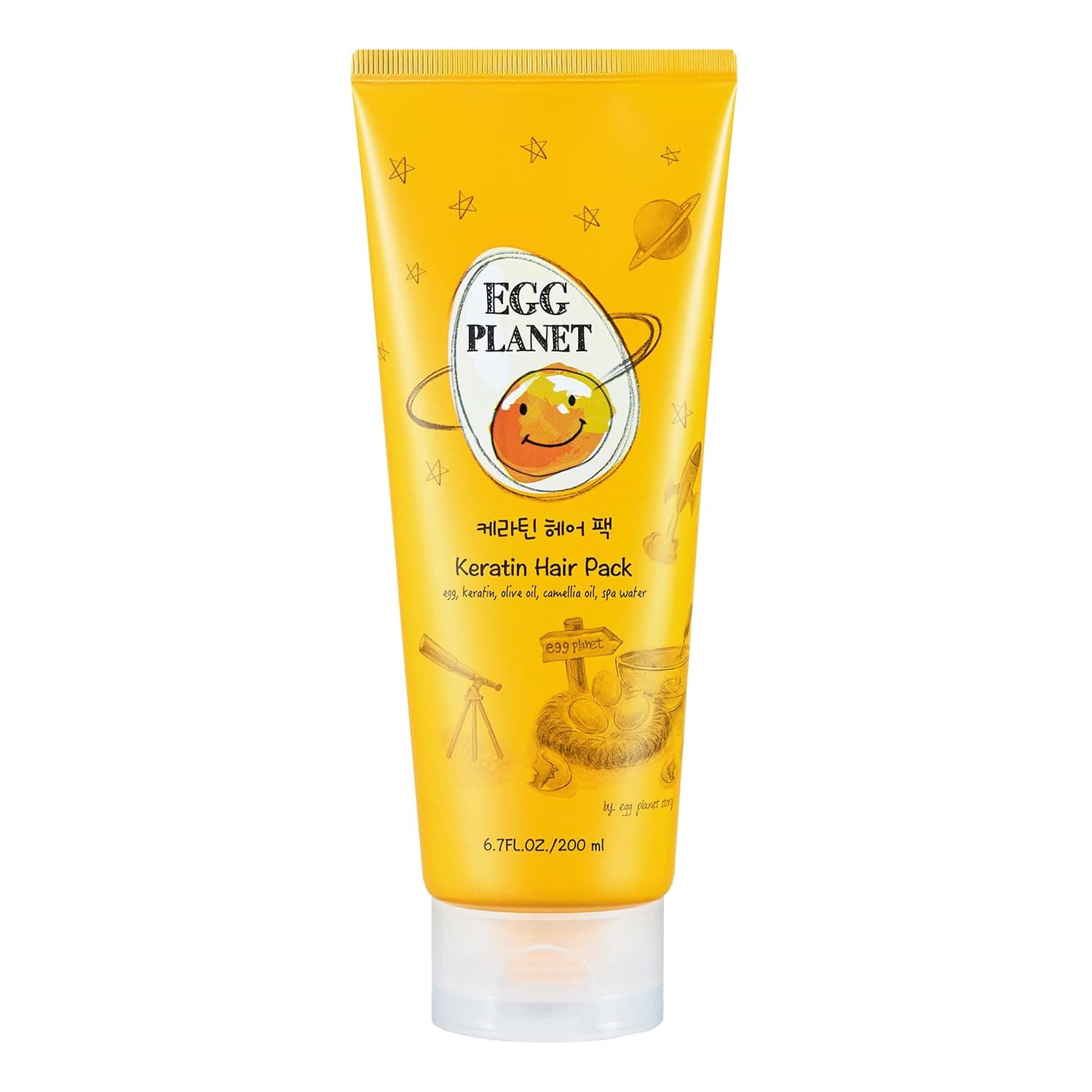 [DAENG GI MEO RI] Egg Planet Keratin Pack 200ml / Rich Keratin Hair Smooth and Moisturizing for Damaged Hair