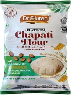 Dr. Gluten Multigrain Platinum Chapati Flour with Millets & Brown Rice 1kg | Gluten Free & Wheat Free Atta | Rich in Fibre, Nutrients & Antioxidants | Versatile Flour for Healthier Baking & Cooking