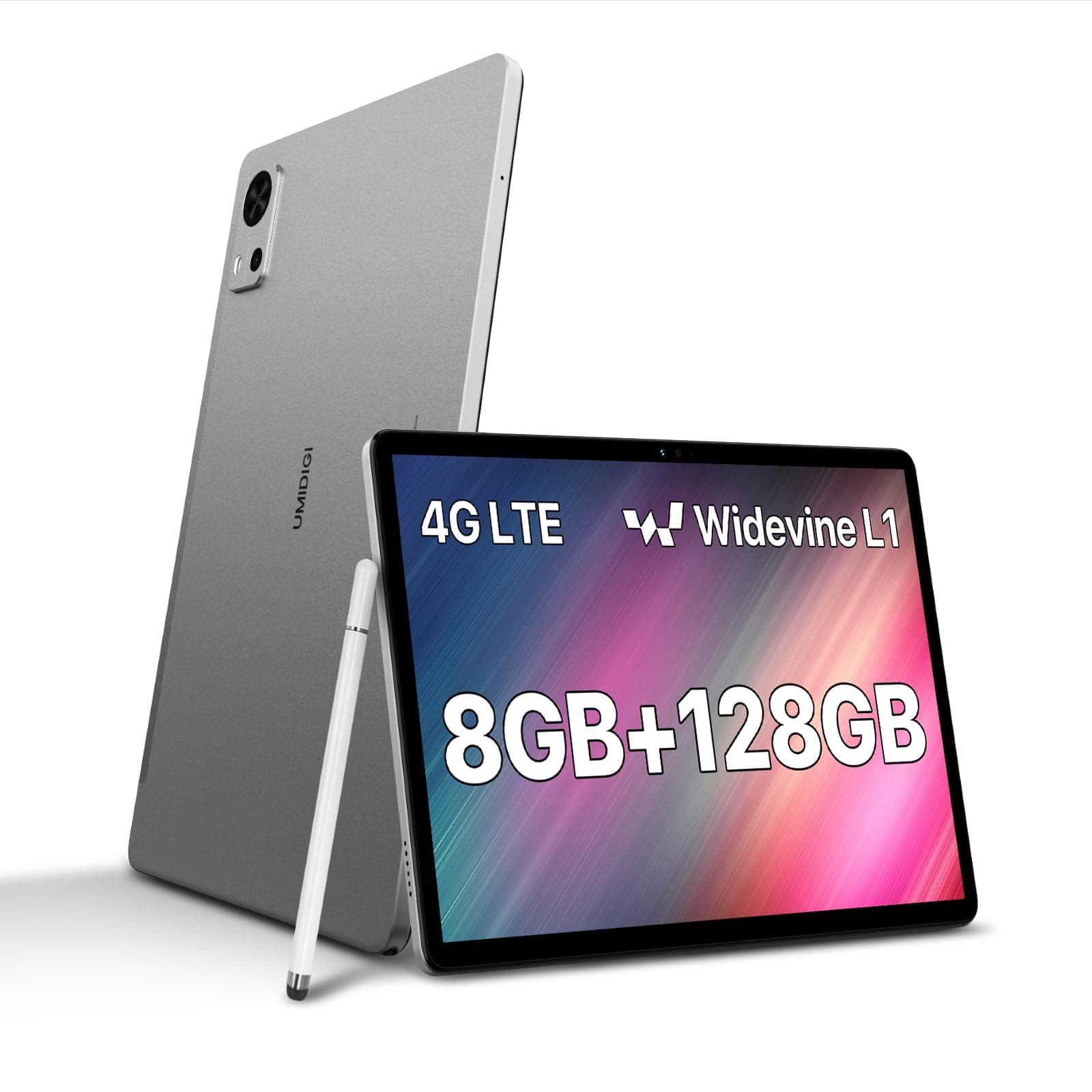 G5 Tab 10.1 Inch Android Tablet with SIM Card Slot & Pen – 8GB RAM+128GB ROM/1TB Expandable, 6000mAh Battery, 13MP+8MP Dual Cameras, 4G LTE, WiFi 5G/2.4G, GPS, Widevine L1