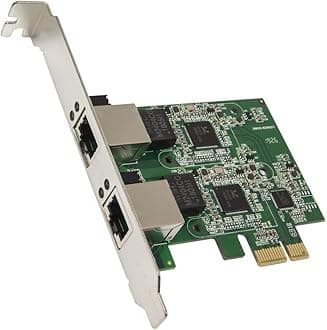 – Syba Dual 2.5 Gigabit Ethernet PCI Express PCI-E Network Controller Card 10/100/1000/25000 Mbps RJ45 LAN Adapter Low Profile Bracket, SD-PEX24066