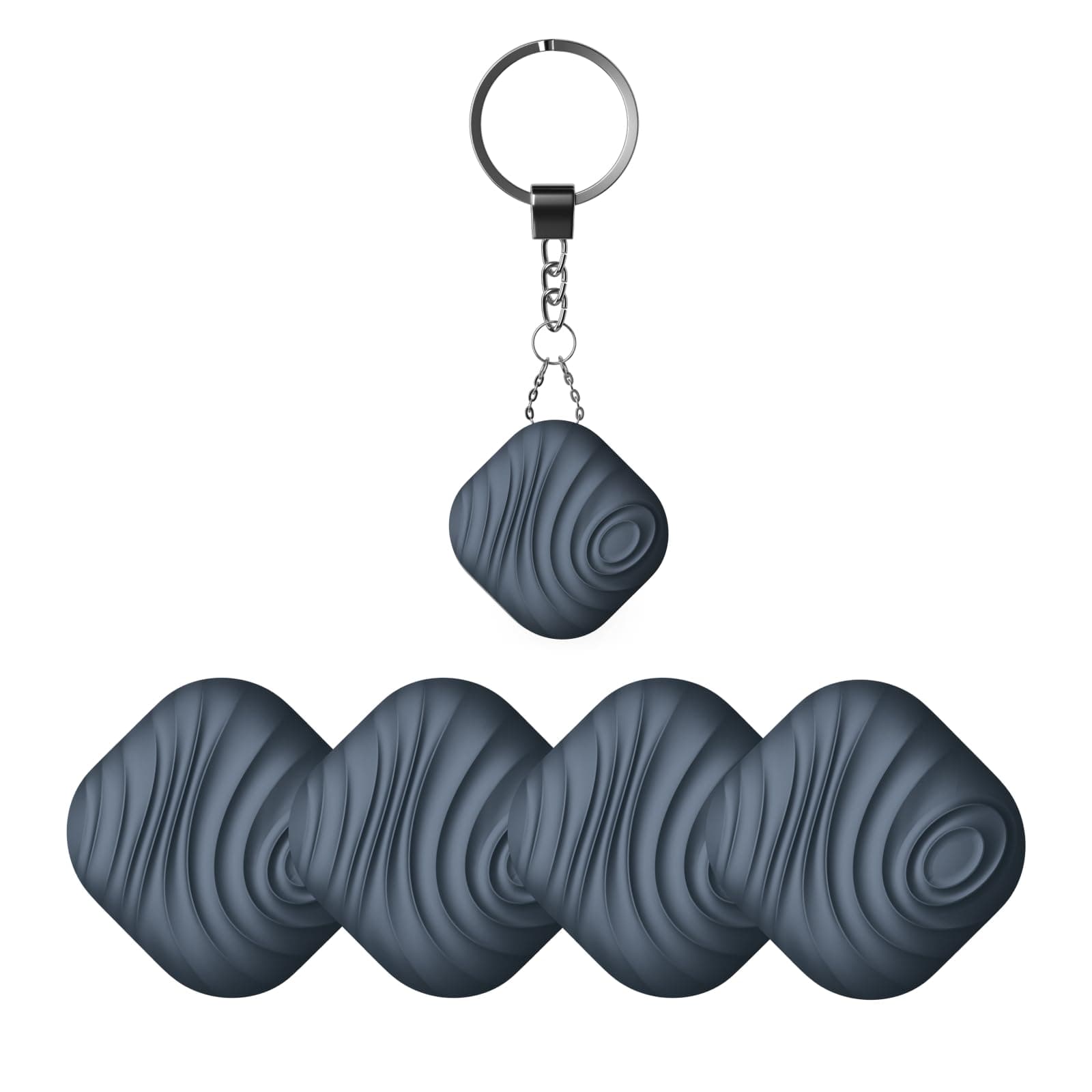 Nutale Findthing Key Finder Smart Tag 4-Pack - Bluetooth Tracker Item Locator with Key Chain - Both iOS and Android Compatible for Keys Pet Wallets Backpacks and Tablets (4-Blue)