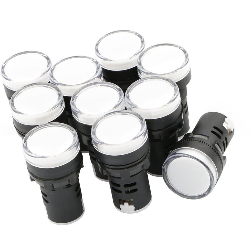 White LED Pilot Light Panel Indicator 24V 10pcs