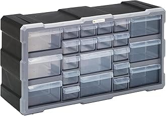 Quantum Storage Systems PDC-22BK 22 Drawers Cabinet Part Organizer 10" H x 20" W x 7" D