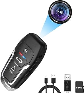 Yhsfsveh Hidden Camera, Car Key, Smart Baby Monitor Camera for Outdoor and Indoor Surveillance