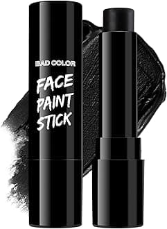 Black Cream-Blendable Face Body Paint Stick for Adults Children Eye Black Softball Football Baseball Sports , Non-Toxic Hypoallergenic for Halloween SFX Makeup Cosplay Joker Costume Parties