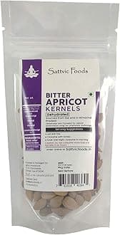 Sattvic Foods Wild Bitter Apricot Kernels, 100g (Himalayan Sourced, Indian Origin)