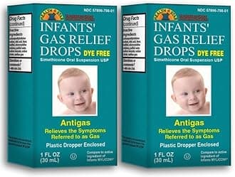 GeriCare Infants’ Gas Relief Drops Simethicone Drops for Infants, Relieves Stomach Discomfort, Safe & Gentle 20mg Drops, Child Anti-Gas 1 Fl Oz (Pack of 2)