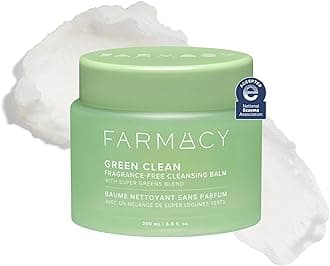 - Sensitive Skin Makeup Remover Cleansing Balm - Green Clean Waterproof Makeup Remover Balm + Oil Cleanser for Face - Melts Make Up + SPF - Hydrates + Softens Skin - Fragrance Free (200ml)