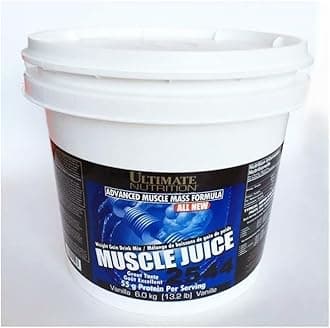 Muscle Juice, Weight Gain Drink Mix - Mass Gainer Workout Powder for Men & Women - Supplement for Lean Muscle Growth & Immune Support with 55g Protein - Vanilla, 13.2lb