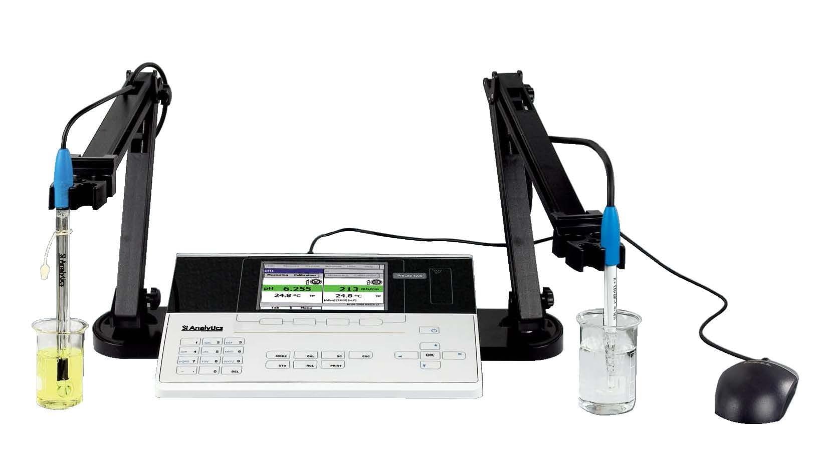 285203870 ProLab 4000 Multi-Parameter Benchtop Meter Set for Laboratory Analysis, Includes ProLab 4000 Meter, IL-pHT-A170-BNC-N pH Electrode, LF413TID Conductivity Electrode, and Accessories, 240mm W x 280mm H x 70mm D