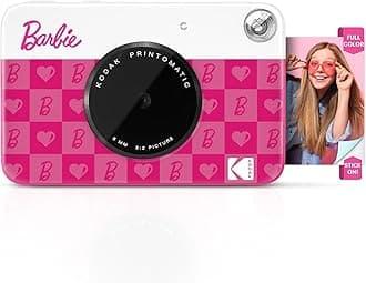 KODAK x Barbie Printomatic Full-Color Instant Print Digital Camera, 5MP Portable Barbie Camera, Zink 2x3" (5.1x7.5 cm) Sticky-Back Photo Paper, Gift for Christmas, Holiday, Birthday, Iconic Style