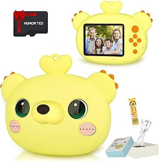 Kids Camera Toys for Girls Boys Toddler Children Digital Video Camcorder Cameras, Best Chritmas Birthday Gift for 3 4 5 6 7 8 Year Old Kids (Yellow)