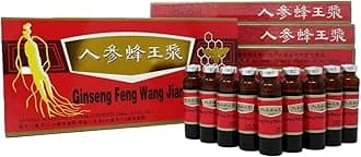 6 Boxes Ginseng Royal Jelly Oral Liquid (3x10x10ml), Red Panax Ginseng & Royal Jelly Improves Stamina, Memory, Focus, Clarity, Immunity & Energy Support