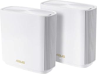 ASUS ZenWiFi XT9 AX7800 Tri-Band WiFi6 Mesh WiFiSystem (2Pack), 802.11ax, up to 5700 sq ft & 6+ Rooms, AiMesh, White (Renewed)