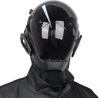Punk Gothic Helmet Mask Futuristic Techwear Sci Fi Halloween Cosplay Halloween Party Music Accessories