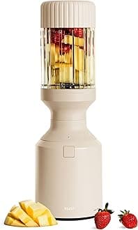 Mega 1200 | Premium Countertop Blender | Smoothies, Shakes, Sauces, Dips, Soups | Blends Ice and Frozen Fruit | Includes Extra Lids and Straw System | 1200W | (Sand, 120V)