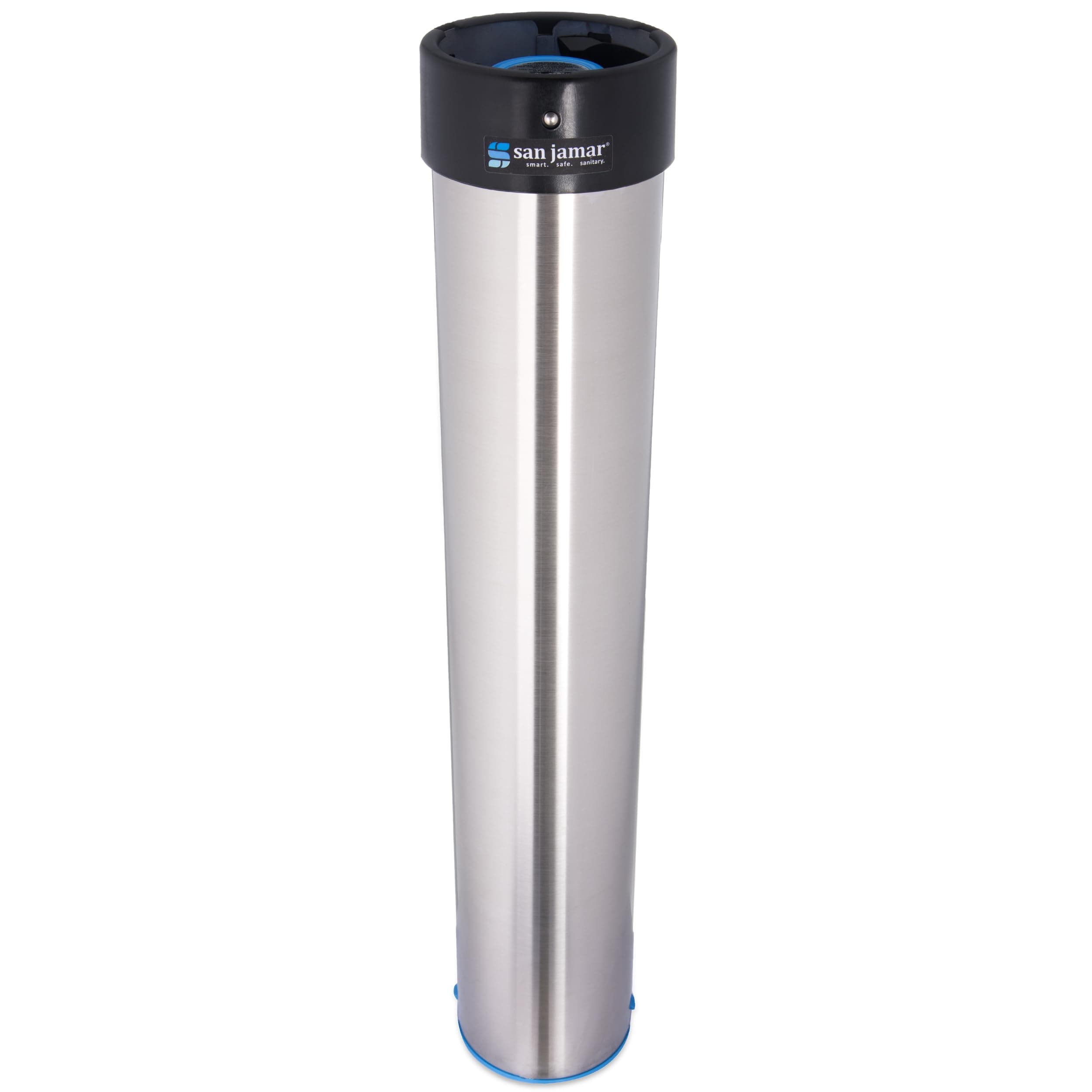 Surface Mount Cup Dispenser Vertical, 12 - 24 Oz. Cups for Restaurants, Dining Halls, and Fast Food, Stainless Steel, 23.75 Inches, Silver
