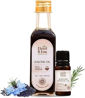 Kalonji Oil 100ml & Rosemary Essential Oil 10ml Combo | Ultimate Hair Growth Combo