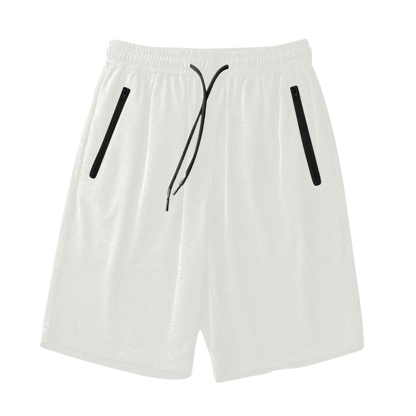 Men's Thin Ice Silk Quick Dry Shorts Casual Drawstring Elastic Waist Stretch Yoga Running Short Pants with Pockets