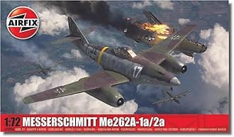 AirfixModel Airplane Kit Gift Set - A03090A Messerschmitt Me262A-1a/2a, Plastic Plane Model Kits for Adults & Kids 14+, Skill Level 2, 1:72 Scale WW2 Military Aircraft Models - Real Aeroplane Models