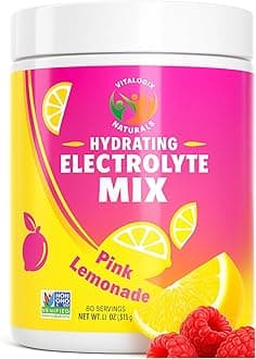 Electrolyte Powder – Pink Lemonade Flavor | Sugar-Free Hydration Mix with 6 Key Electrolytes for Energy, Muscle Recovery & Cramp Relief | Keto, Vegan, Fasting Friendly | Magnesium + Potassium