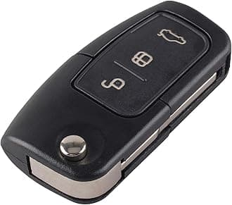 Heart Horse 3 Buttons Flip Folding Remote Car Key Replacement For F-o-r-d Focus Fiesta C-Max S-Max Kuga Mondeo MK4 Galaxy (Uncut Key Blade)