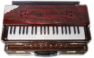 Maya Musicals 3 1/2 Octave Professional Quality Box Harmonium with 2 set of Reeds (MM/BH-PQ/2-2)