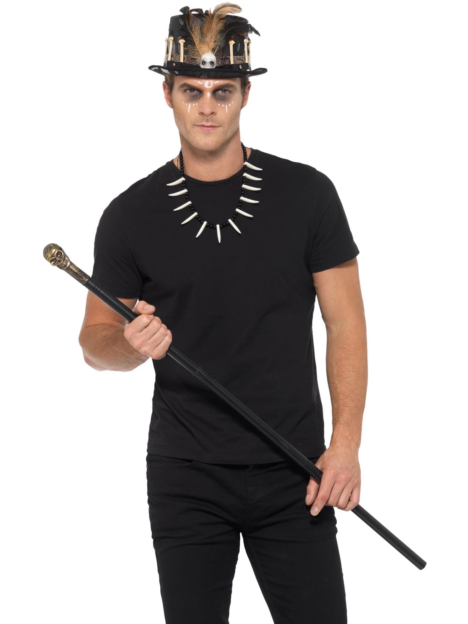 Smiffys Voodoo Set mit Federhut