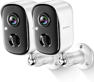 Security Cameras Wireless Outdoor, 2K Battery Powered WiFi Cameras for Home Security with AI Motion Detection, Color Night Vision, Spotlight, Siren, Waterproof, SD/Cloud Storage - 2 Pack