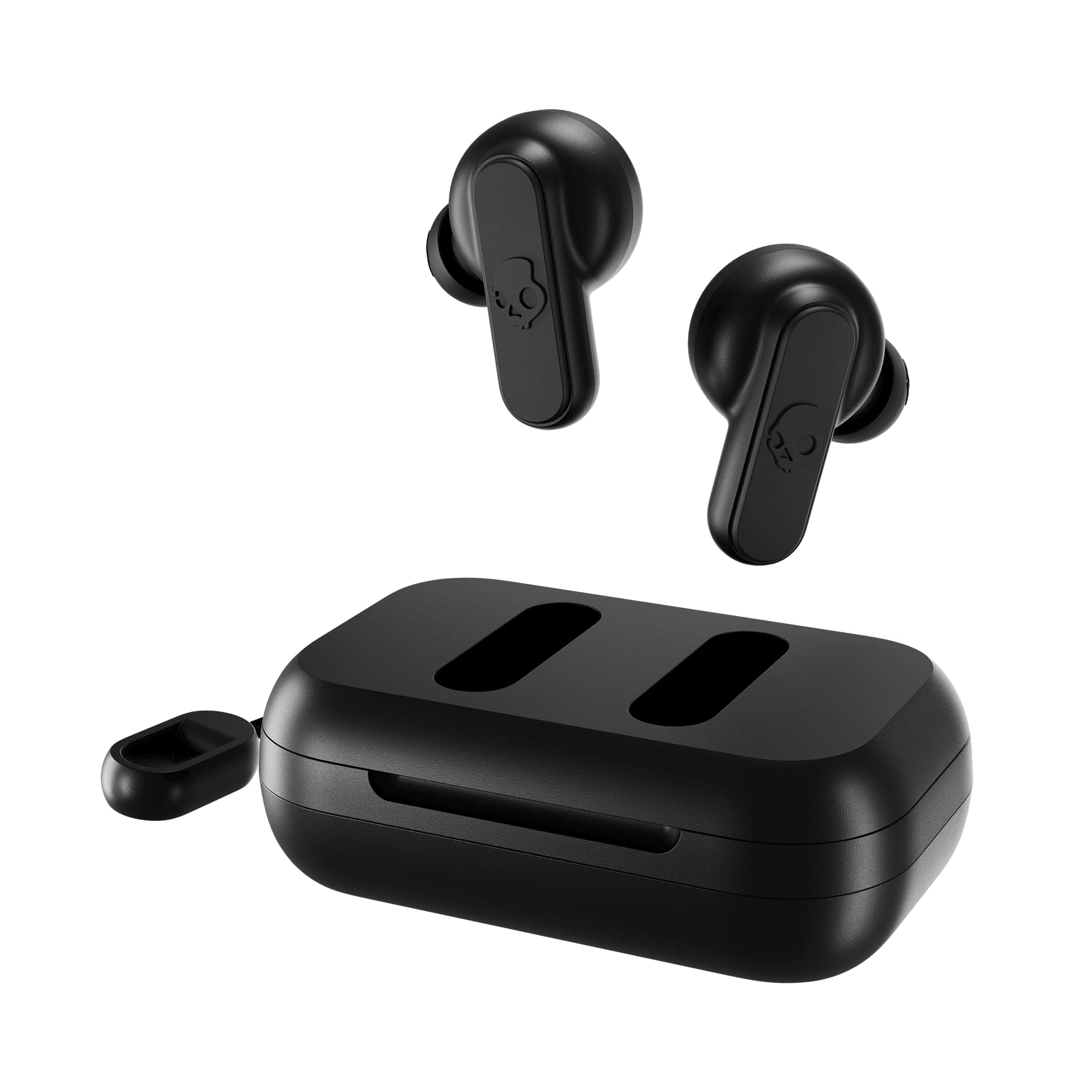 Skullcandy Dime True Wireless in-Ear Bluetooth Earbuds with Charging Case and Microphone, IPX4 Water & Dust Resistant, Compatible with iPhone & Android – True Black