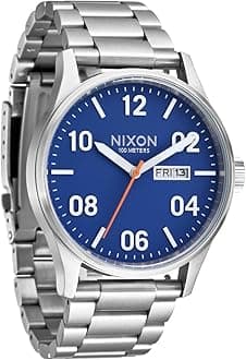 Nixon Classic Watch NIXON-A356-P, Silver/Cobalt, Standard Size, Sentry SS