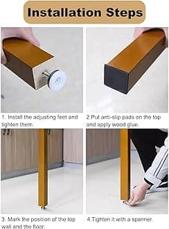 Room Divider Modern DIY Room Divider for Privacy Screen/Doorway/Studio Apartment, Square Wall Partition Floor to Ceiling Design, Easy to Install & Remove (Color : 3pcs Height, Size : 90cm/35.4in/2