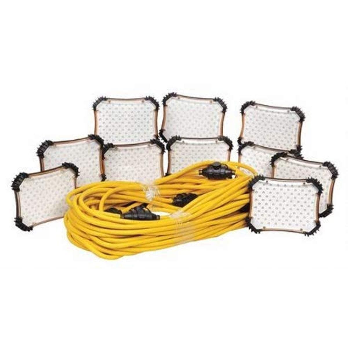 CEP Construction Electrical Products97135 LED Construction String Lights w/Slide Lock Connection — 100 Feet Portable Temporary Jobsite Work Lighting