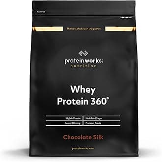 Protein Works - Whey Protein 360, Premium Whey Shake, Chocolate Silk, 80 Servings (2.4kg), Whey Protein Powder Blend, No Added Sugar Protein Shake