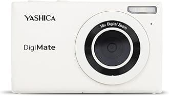 Yashica DigiMate 4K Digital Camera - 18x Zoom Micro SD Card Mini Camera for Teens - Off White