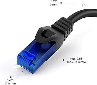 KabelDirekt – Network Cable – Transfers 10Gbps & fibre optic internet speed – Ethernet & LAN Cable – 5x 5m, Available in 0.25-30m – For Gigabit networks, routers/modems, RJ45 (black/blue)