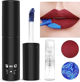 Prreal Lip Stain,Peel Off Lip Stain Lip Tint,Tattoo Color Lip Gloss,Long Lasting Waterproof Liquid Lipstick with 3ML Empty Spray Bottle,Non-stick Cup Lip Tint Lip Makeup For Women Girls#Reddish Brown